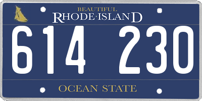 RI license plate 614230