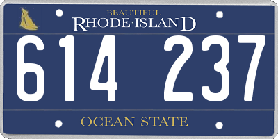 RI license plate 614237