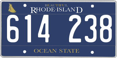 RI license plate 614238