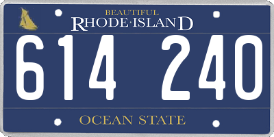 RI license plate 614240