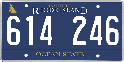RI license plate 614246