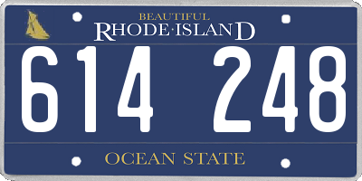 RI license plate 614248