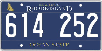 RI license plate 614252
