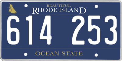 RI license plate 614253