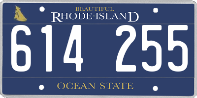 RI license plate 614255