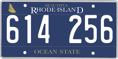 RI license plate 614256