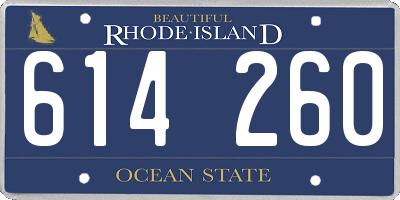 RI license plate 614260