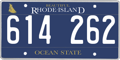 RI license plate 614262