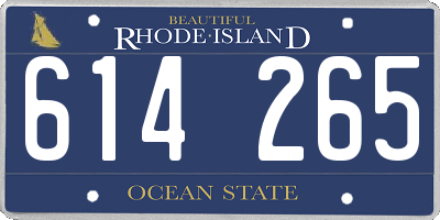 RI license plate 614265