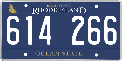 RI license plate 614266