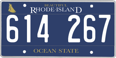 RI license plate 614267