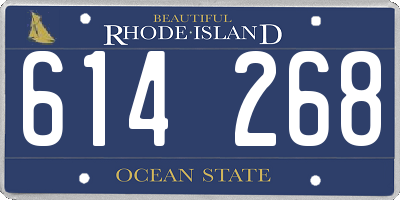 RI license plate 614268