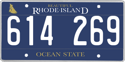 RI license plate 614269
