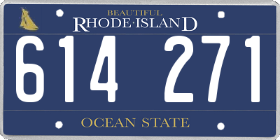 RI license plate 614271