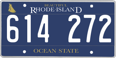 RI license plate 614272