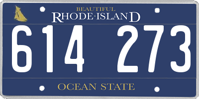 RI license plate 614273