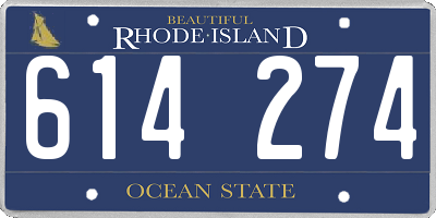 RI license plate 614274