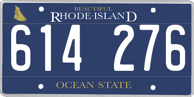 RI license plate 614276