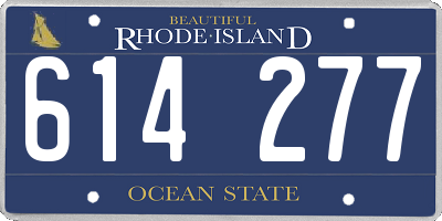 RI license plate 614277