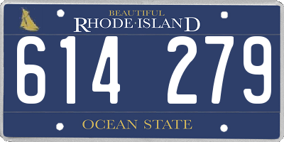 RI license plate 614279