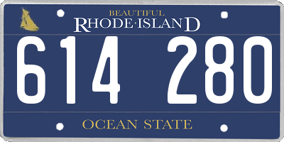 RI license plate 614280