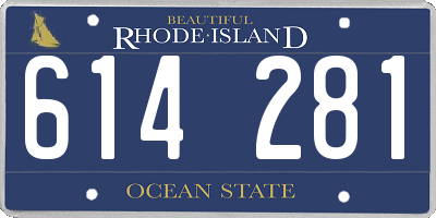 RI license plate 614281