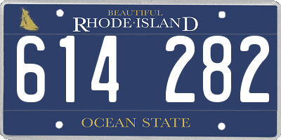 RI license plate 614282