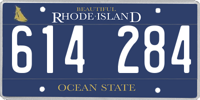 RI license plate 614284