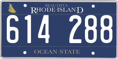 RI license plate 614288
