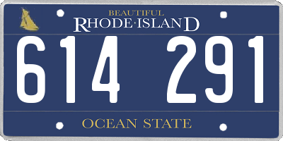 RI license plate 614291