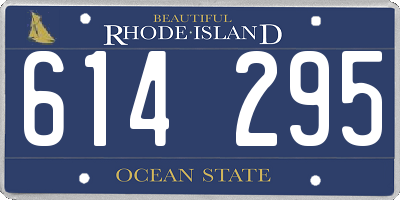 RI license plate 614295