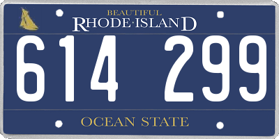RI license plate 614299