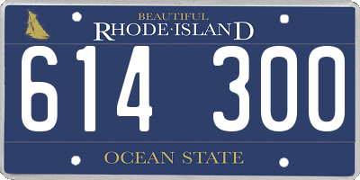 RI license plate 614300