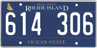 RI license plate 614306