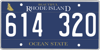 RI license plate 614320
