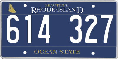RI license plate 614327