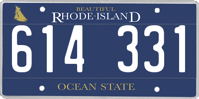 RI license plate 614331