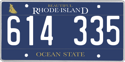 RI license plate 614335