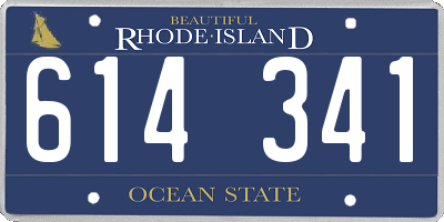 RI license plate 614341