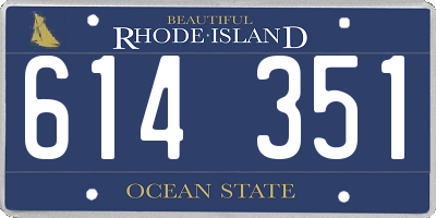 RI license plate 614351