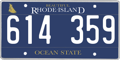 RI license plate 614359