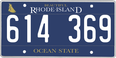RI license plate 614369