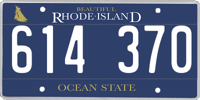 RI license plate 614370