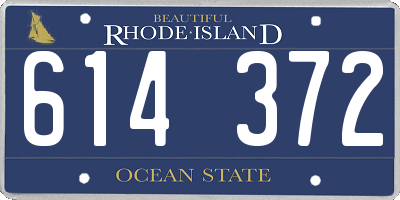 RI license plate 614372