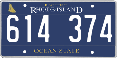 RI license plate 614374