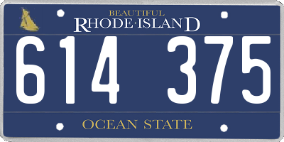 RI license plate 614375