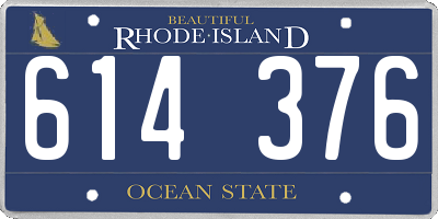 RI license plate 614376