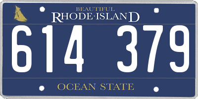 RI license plate 614379
