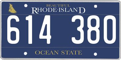 RI license plate 614380