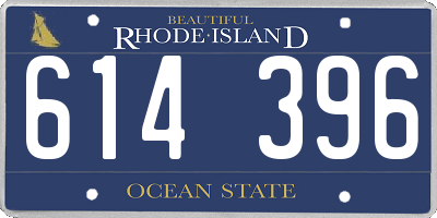 RI license plate 614396